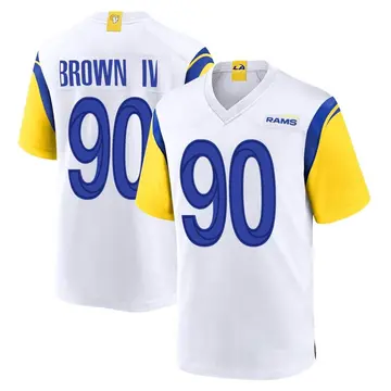 Youth Nike Los Angeles Rams Earnest Brown IV White Jersey - Game