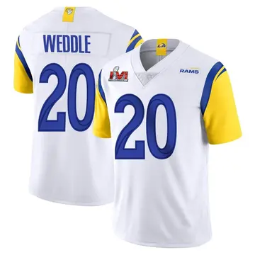Youth Nike Los Angeles Rams Eric Weddle White Vapor Untouchable Super Bowl LVI Bound Jersey - Limited