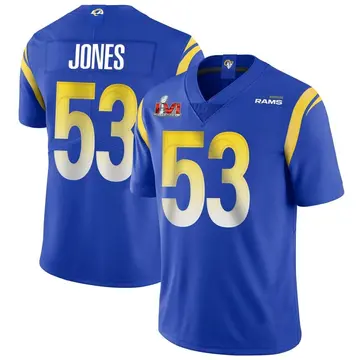 Youth Nike Los Angeles Rams Ernest Jones Royal Alternate Vapor Untouchable Super Bowl LVI Bound Jersey - Limited