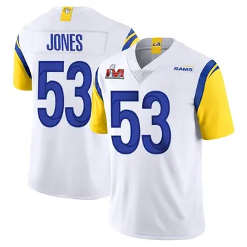 Youth Nike Los Angeles Rams Ernest Jones White Vapor Untouchable Super Bowl LVI Bound Jersey - Limited