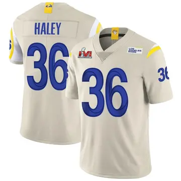Youth Nike Los Angeles Rams Grant Haley Bone Vapor Super Bowl LVI Bound Jersey - Limited