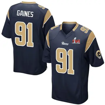 Youth Nike Los Angeles Rams Greg Gaines Navy Team Color Super Bowl LVI Bound Jersey - Game