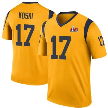 Youth Nike Los Angeles Rams J.J. Koski Gold Color Rush Super Bowl LVI Bound Jersey - Legend