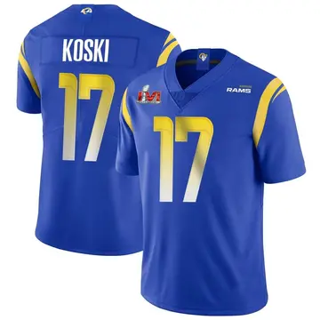 Youth Nike Los Angeles Rams J.J. Koski Royal Alternate Vapor Untouchable Super Bowl LVI Bound Jersey - Limited