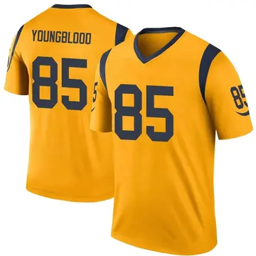 Youth Nike Los Angeles Rams Jack Youngblood Gold Color Rush Jersey - Legend