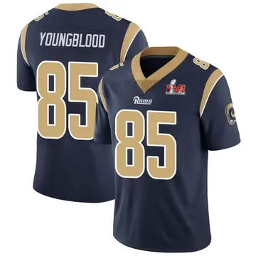 Youth Nike Los Angeles Rams Jack Youngblood Navy Team Color Vapor Untouchable Super Bowl LVI Bound Jersey - Limited