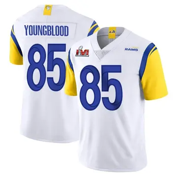 Youth Nike Los Angeles Rams Jack Youngblood White Vapor Untouchable Super Bowl LVI Bound Jersey - Limited