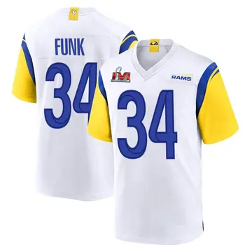 Youth Nike Los Angeles Rams Jake Funk White Super Bowl LVI Bound Jersey - Game