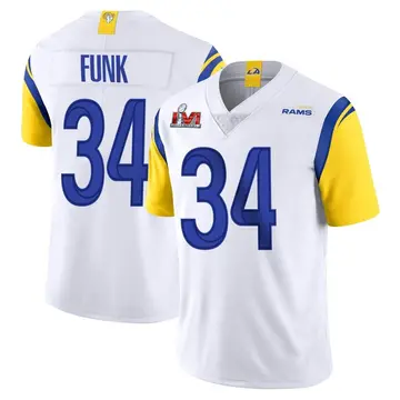 Youth Nike Los Angeles Rams Jake Funk White Vapor Untouchable Super Bowl LVI Bound Jersey - Limited