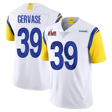 Youth Nike Los Angeles Rams Jake Gervase White Vapor Untouchable Super Bowl LVI Bound Jersey - Limited