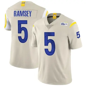 Youth Nike Los Angeles Rams Jalen Ramsey Jalen ey Bone Vapor Jersey - Limited