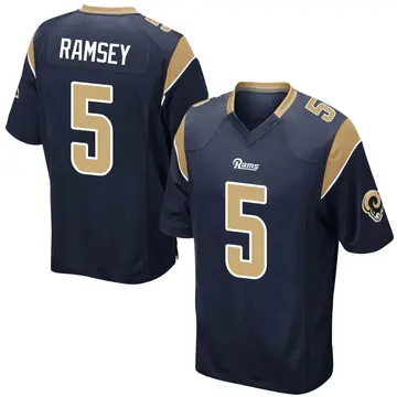 Youth Nike Los Angeles Rams Jalen Ramsey Navy Jalen ey Team Color Jersey - Game