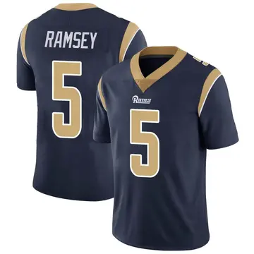 Youth Nike Los Angeles Rams Jalen Ramsey Navy Jalen ey Team Color Vapor Untouchable Jersey - Limited
