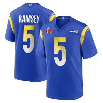 Youth Nike Los Angeles Rams Jalen Ramsey Royal Jalen ey Alternate Super Bowl LVI Bound Jersey - Game