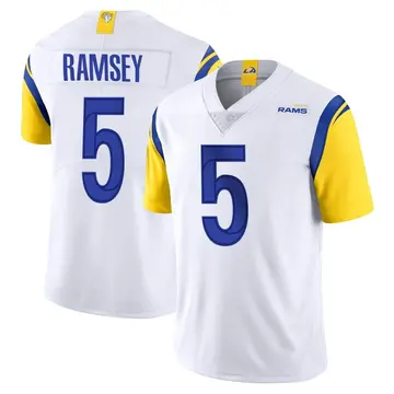 Youth Nike Los Angeles Rams Jalen Ramsey White Jalen ey Vapor Untouchable Jersey - Limited