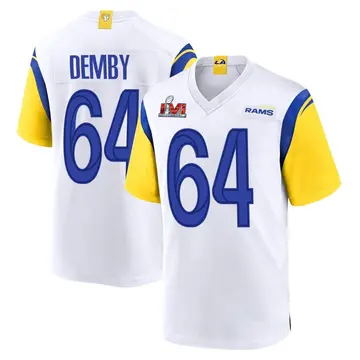 Youth Nike Los Angeles Rams Jamil Demby White Super Bowl LVI Bound Jersey - Game