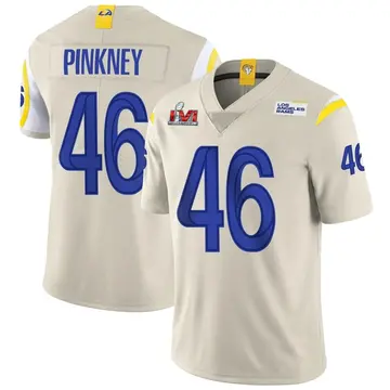 Youth Nike Los Angeles Rams Jared Pinkney Bone Vapor Super Bowl LVI Bound Jersey - Limited