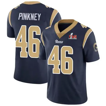 Youth Nike Los Angeles Rams Jared Pinkney Navy Team Color Vapor Untouchable Super Bowl LVI Bound Jersey - Limited