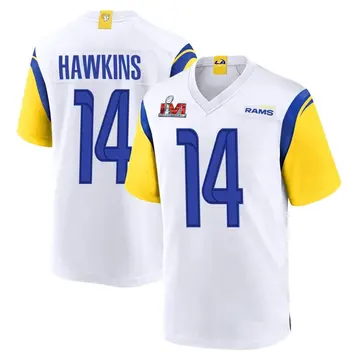 Youth Nike Los Angeles Rams Javian Hawkins White Super Bowl LVI Bound Jersey - Game