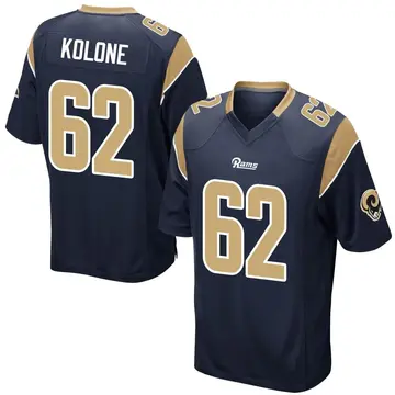 Youth Nike Los Angeles Rams Jeremiah Kolone Navy Team Color Jersey - Game