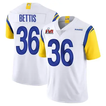 Youth Nike Los Angeles Rams Jerome Bettis White Vapor Untouchable Super Bowl LVI Bound Jersey - Limited