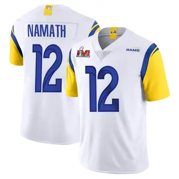 Youth Nike Los Angeles Rams Joe Namath White Vapor Untouchable Super Bowl LVI Bound Jersey - Limited