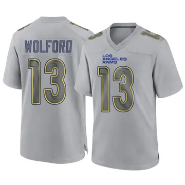 Youth Nike Los Angeles Rams John Wolford Gray Atmosphere Fashion Jersey - Game