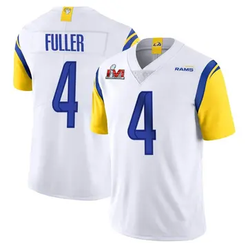 Youth Nike Los Angeles Rams Jordan Fuller White Vapor Untouchable Super Bowl LVI Bound Jersey - Limited