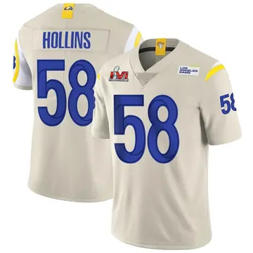Youth Nike Los Angeles Rams Justin Hollins Bone Vapor Super Bowl LVI Bound Jersey - Limited