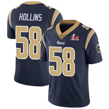 Youth Nike Los Angeles Rams Justin Hollins Navy Team Color Vapor Untouchable Super Bowl LVI Bound Jersey - Limited
