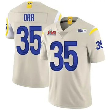 Youth Nike Los Angeles Rams Kareem Orr Bone Vapor Super Bowl LVI Bound Jersey - Limited