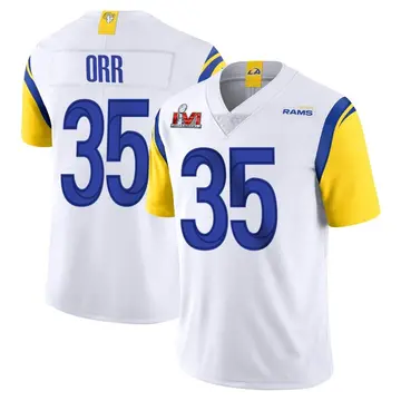 Youth Nike Los Angeles Rams Kareem Orr White Vapor Untouchable Super Bowl LVI Bound Jersey - Limited