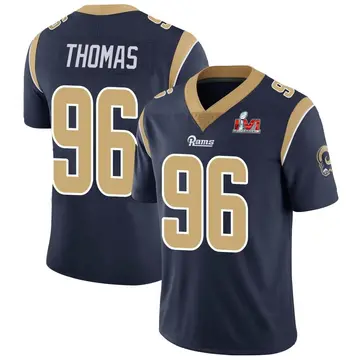 Youth Nike Los Angeles Rams Keir Thomas Navy Team Color Vapor Untouchable Super Bowl LVI Bound Jersey - Limited