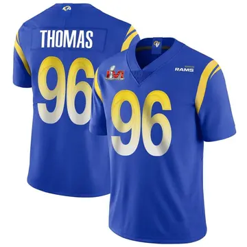 Youth Nike Los Angeles Rams Keir Thomas Royal Alternate Vapor Untouchable Super Bowl LVI Bound Jersey - Limited