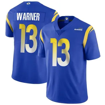 Youth Nike Los Angeles Rams Kurt Warner Royal Alternate Vapor Untouchable Jersey - Limited