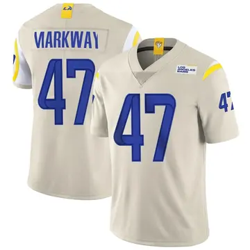 Youth Nike Los Angeles Rams Kyle Markway Bone Vapor Jersey - Limited