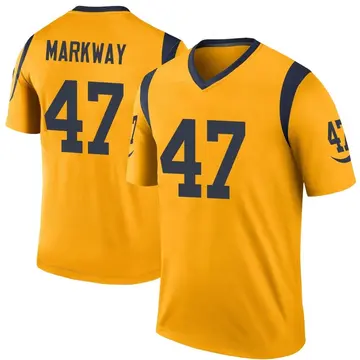 Youth Nike Los Angeles Rams Kyle Markway Gold Color Rush Jersey - Legend