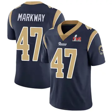 Youth Nike Los Angeles Rams Kyle Markway Navy Team Color Vapor Untouchable Super Bowl LVI Bound Jersey - Limited