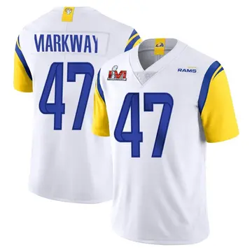 Youth Nike Los Angeles Rams Kyle Markway White Vapor Untouchable Super Bowl LVI Bound Jersey - Limited