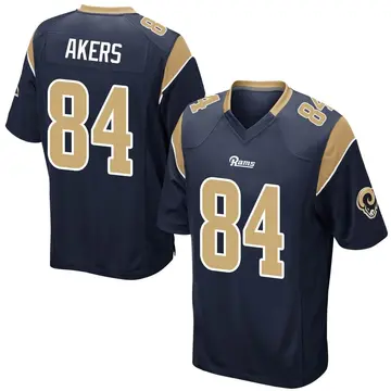 Youth Nike Los Angeles Rams Landen Akers Navy Team Color Jersey - Game