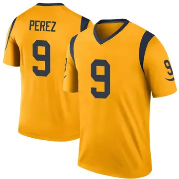 Youth Nike Los Angeles Rams Luis Perez Gold Color Rush Jersey - Legend