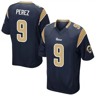 Youth Nike Los Angeles Rams Luis Perez Navy Team Color Jersey - Game