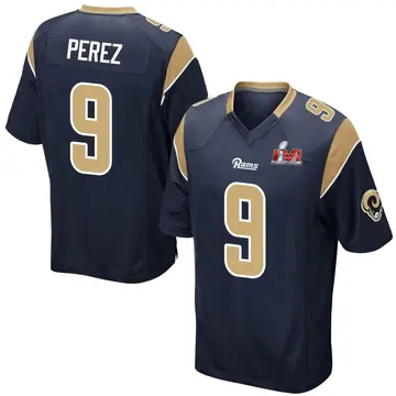 Youth Nike Los Angeles Rams Luis Perez Navy Team Color Super Bowl LVI Bound Jersey - Game