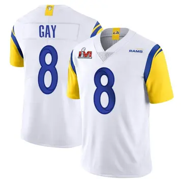 Youth Nike Los Angeles Rams Matt Gay White Vapor Untouchable Super Bowl LVI Bound Jersey - Limited