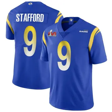 Youth Nike Los Angeles Rams Matthew Stafford Royal Alternate Vapor Untouchable Super Bowl LVI Bound Jersey - Limited