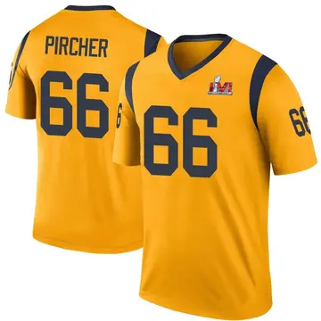 Youth Nike Los Angeles Rams Max Pircher Gold Color Rush Super Bowl LVI Bound Jersey - Legend