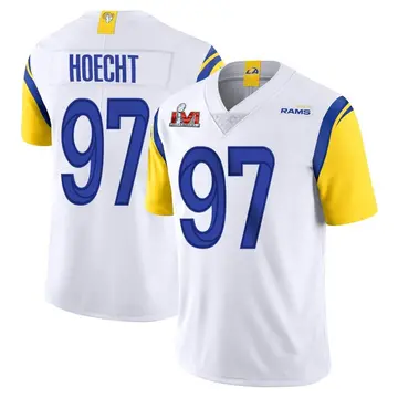 Youth Nike Los Angeles Rams Michael Hoecht White Vapor Untouchable Super Bowl LVI Bound Jersey - Limited