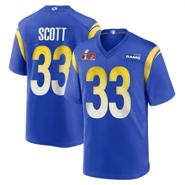 Youth Nike Los Angeles Rams Nick Scott Royal Alternate Super Bowl LVI Bound Jersey - Game