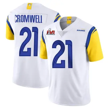 Youth Nike Los Angeles Rams Nolan Cromwell White Vapor Untouchable Super Bowl LVI Bound Jersey - Limited