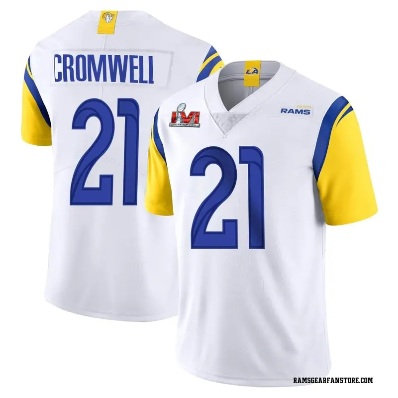 صبغ رخامي #21 Limited Nolan Cromwell White Nike NFL Road Youth Jersey Los Angeles Rams Vapor Untouchable Super Bowl LIII Bound اي ستايل